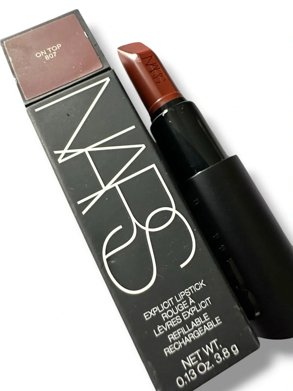 NARS Explicit Satin Lipstick On Top 807 MSRP $42 NIB FALL SHADE WARM CHESTNUT